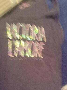 Victoria's Secret Navy Tank Top with Iridescent Logo